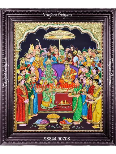 Antique Sri Rama Pattabhishekam Painting